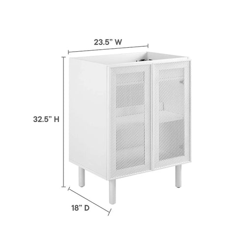 Calla 24 Perforated Metal Bathroom Vanity Cabinet (Sink Basin Not Included)