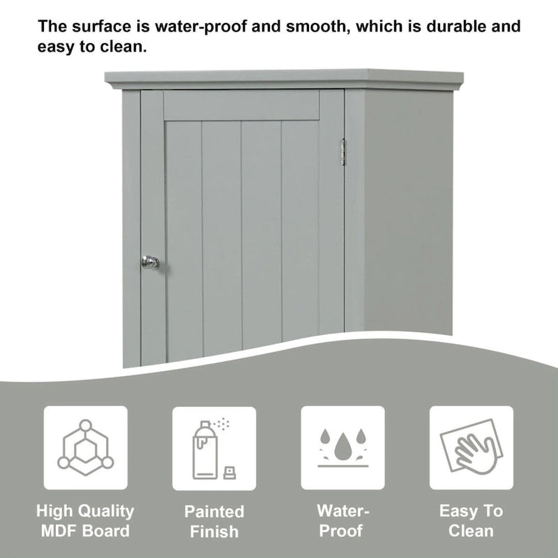 Meuble de Rangement Haut de Salle de Bain avec Tiroir et Étagère Réglable