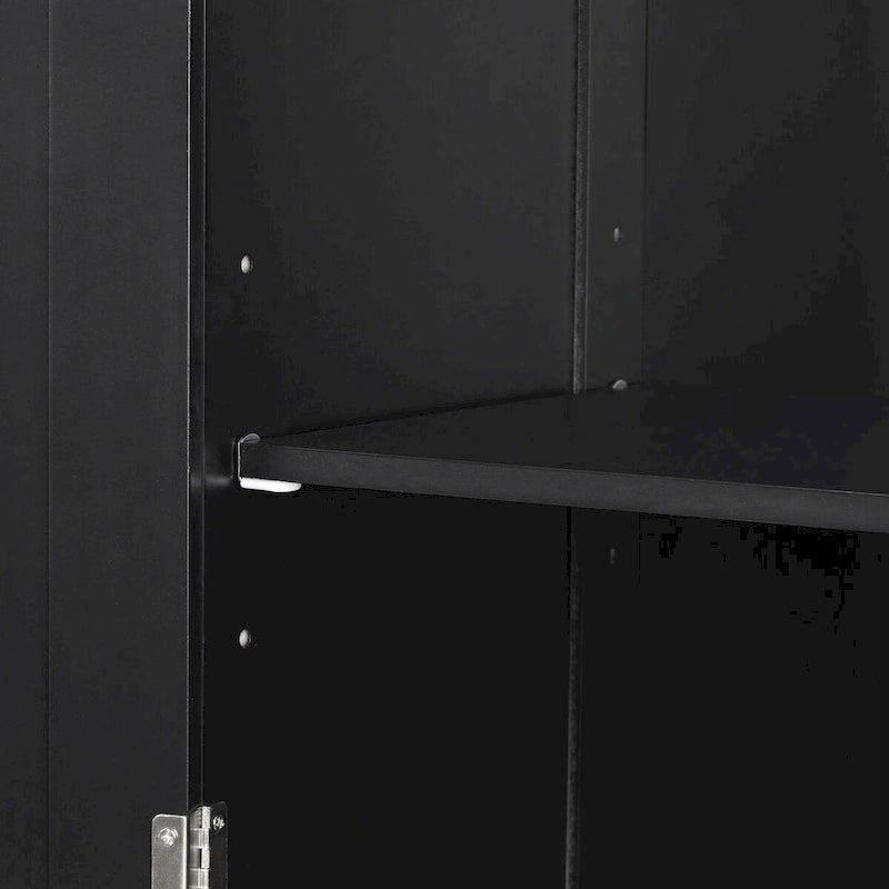 Meuble Colonne de Rangement pour Salle de Bain, Autoportant avec Deux Tiroirs et Étagère Réglable, en Panneau MDF