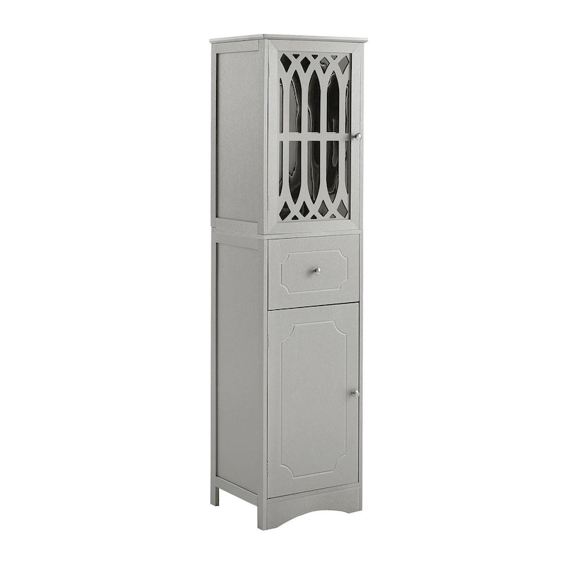 Meuble de salle de bain en bois à 2 portes avec étagères réglables