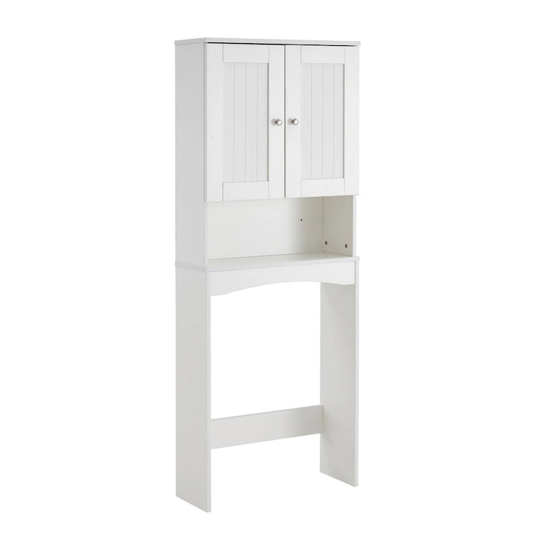Meuble de rangement de salle de bain au-dessus des toilettes, blanc