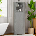 61 H Bathroom Cabinet,Narrow Toilet Organizer Side Corner Storage Tall Corner Cabinet