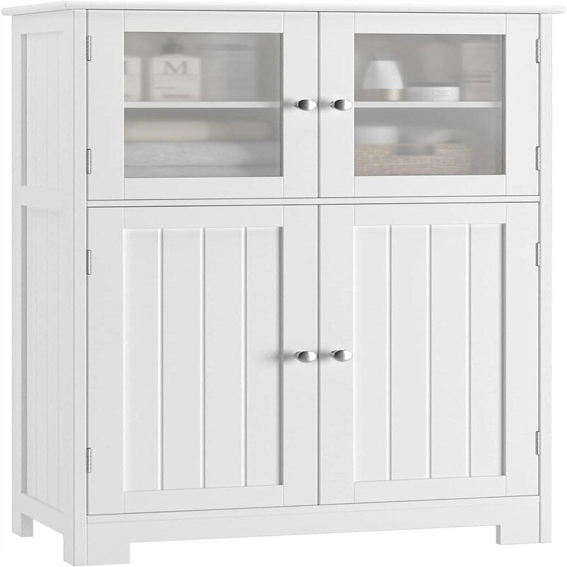 Meuble de rangement avec étagères réglables et portes vitrées – 30P x 60L x 108,5H