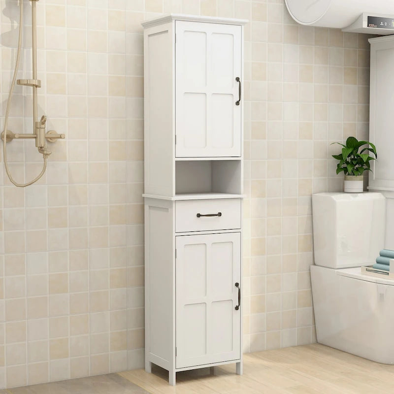 Armoire étroite sur pied à double porte - 40 cm (L) × 30 cm (l) × 165 cm (H)