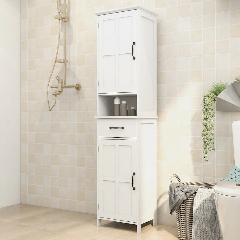 Armoire étroite sur pied à double porte - 40 cm (L) × 30 cm (l) × 165 cm (H)
