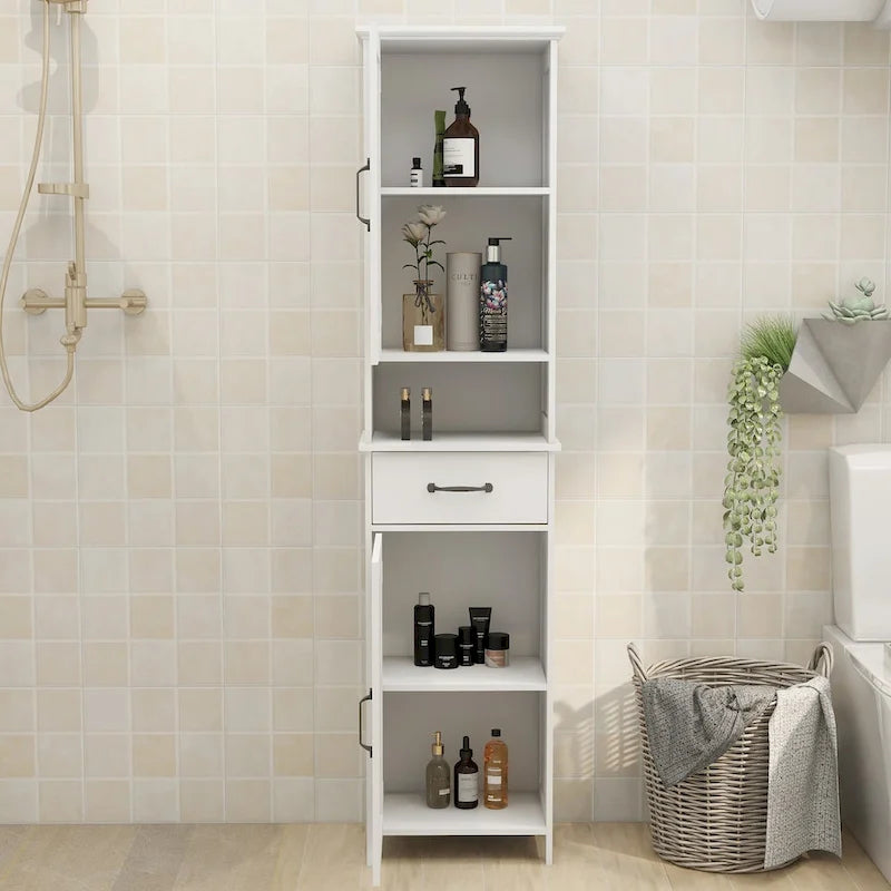 Armoire étroite sur pied à double porte - 40 cm (L) × 30 cm (l) × 165 cm (H)