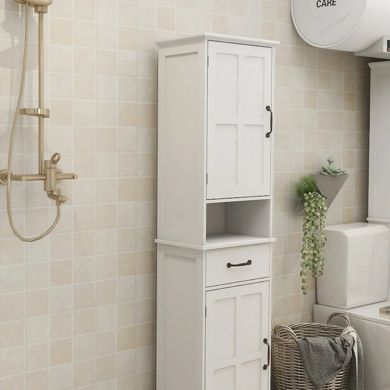 Armoire étroite sur pied à double porte - 40 cm (L) × 30 cm (l) × 165 cm (H)