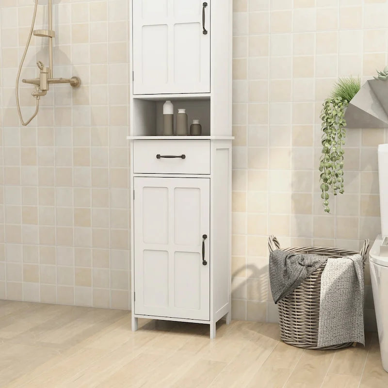 Armoire étroite sur pied à double porte - 40 cm (L) × 30 cm (l) × 165 cm (H)