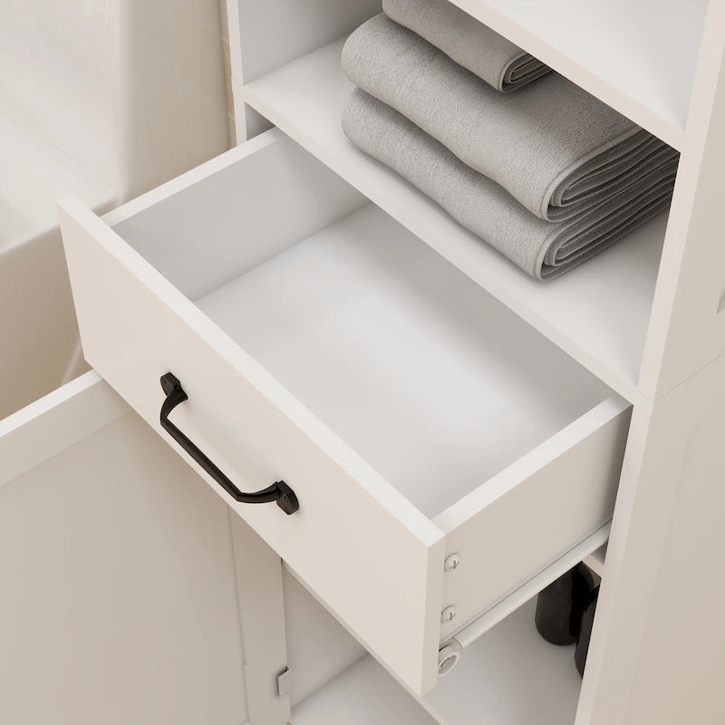 Armoire étroite sur pied à double porte - 40 cm (L) × 30 cm (l) × 165 cm (H)