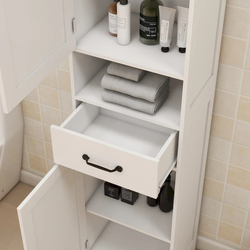 Armoire étroite sur pied à double porte - 40 cm (L) × 30 cm (l) × 165 cm (H)