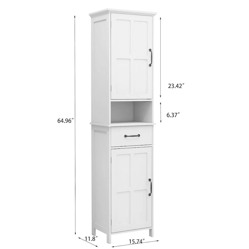Armoire étroite sur pied à double porte - 40 cm (L) × 30 cm (l) × 165 cm (H)